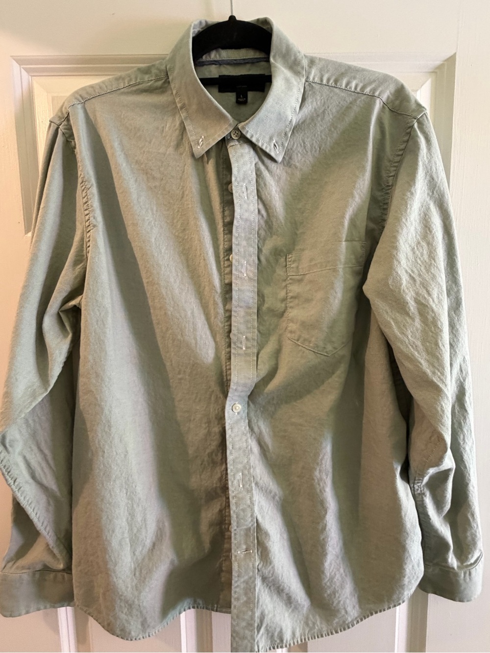 Banana Republic Light Sage Green Long-Sleeve Button-Down Shirt